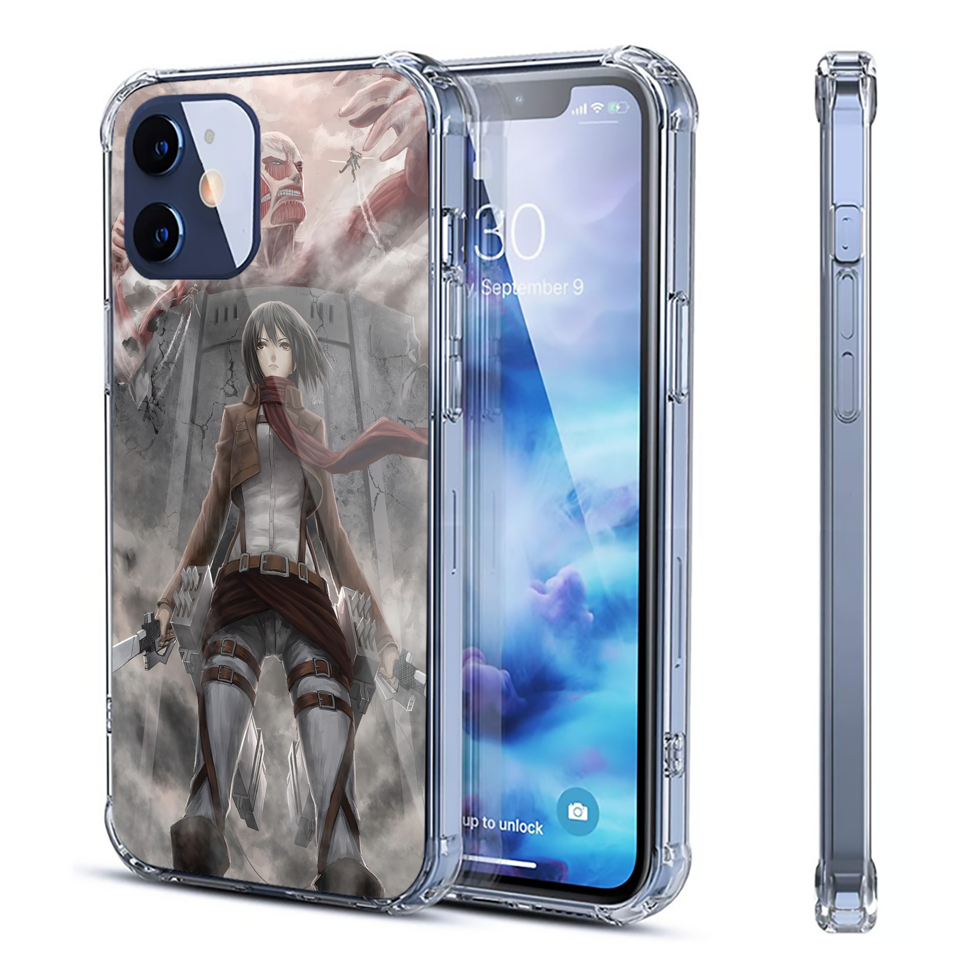 （画像用） 進撃の巨人 Attack on Titan 【iPhone 12シリーズ対応】透明スマホケース（クリアソフトケース）